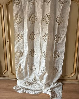 Tenda Damascata avorio e oro Mastro Bianco 130x280