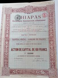 Chiapas - Com.commerciale d'outremer - Scripofilia