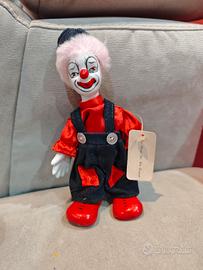 bambola clown da collezione in porcellana