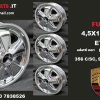 Cerchi fuchs 4,5x 15 porsche 356 911 912 lucidati