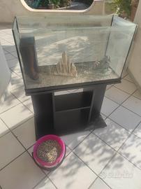 acquario/teca in vetro 100 l per pesci o rettili