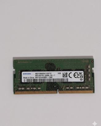 RAM Samsung 8GB DDR4 3200MHz SODIMM per Notebook