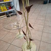 tavolino piu lampada ferrobattuto 