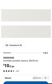 Frontali cassetti Ikea 40x10 Veddinge