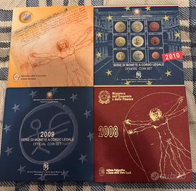 4 cofanetti moneta corso legale MEF - Zecca