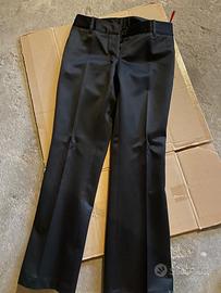 Pantaloni a sigaretta in raso Prada