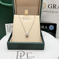 Collana Punto Luce a Fiore in Moissanite