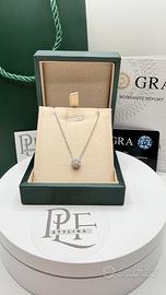 Collana Punto Luce a Fiore in Moissanite