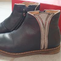 Stivaletti Pom d'Api blu e argento bambina n°27