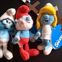 Lotto 3 Peluche Puffi nuovi - The Smurfs 20 cm.