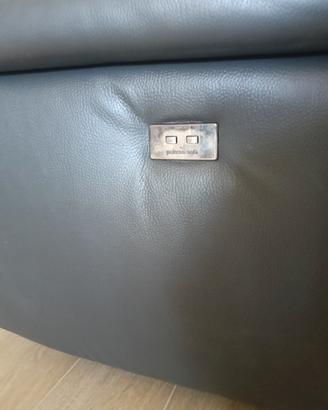 Divano nero vera pelle