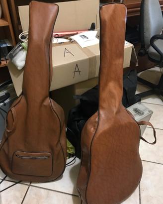 Chitarre classiche acustiche con custodia in pelle