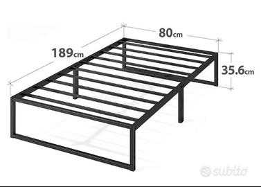 Struttura letto + materasso. Come nuovo - MILANO
