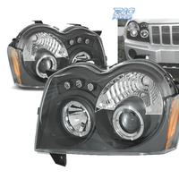 FARI OCCHI ANGEL LED JEEP GRAND CHEROKEE 05-08 NER
