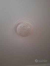 Plafoniera in vetro di Murano lavorato a spirale