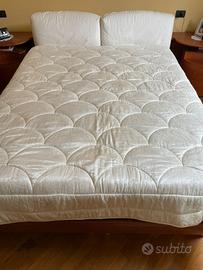 Coperta matrimoniale in lana merinos e raso