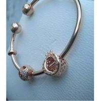 Pandora Coppia Charm Rose BATTICUORE & Corona