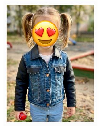 Giacca a Mayoral bimbo denim e Pelle 98cm