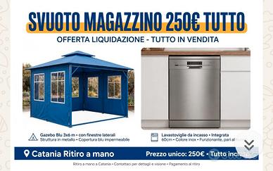 LOTTO GAZEBO 8X3  + LAVASTOVIGLIE HOTPOINT ARISTON