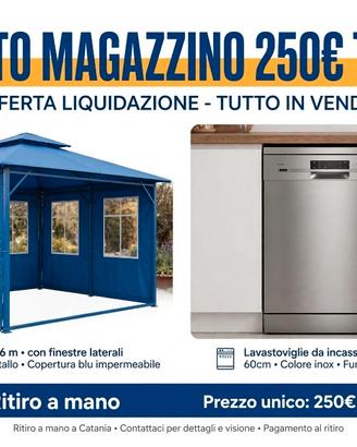 LOTTO GAZEBO 8X3  + LAVASTOVIGLIE HOTPOINT ARISTON