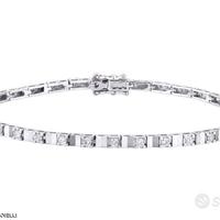 BRACCIALE TENNIS ORO 18kt. CON DIAMANTI ALTERNATI