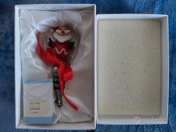 Tappo di vetro Murano per bottiglia Babbo Natale