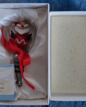 Tappo di vetro Murano per bottiglia Babbo Natale