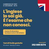 Lezioni inglese Cambridge B2 First IELTS - Genova