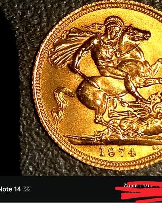 Nr 3 (Tre) Sterline oro Regina Elisabetta 1974