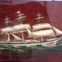 Quadro Veliero Inglese dipinto a Mano su Legno