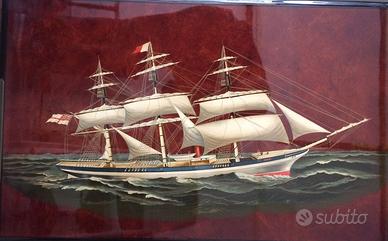 Quadro Veliero Inglese dipinto a Mano su Legno
