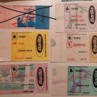 Lotto 5 biglietti stadio Roma anni 80