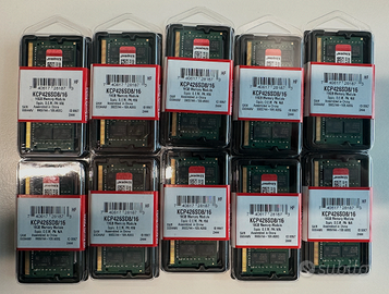 10 x Ram Kingstom 16Gb 2666Mhzc