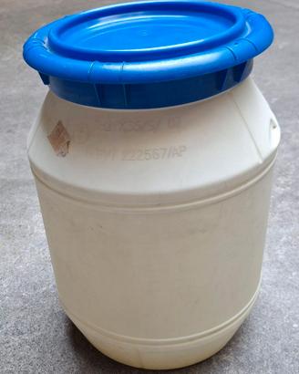Fusto 30 litri circa, bianco- tappo vite plastica