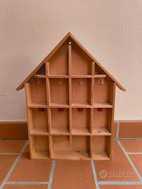 Bacheca portaoggetti portachiavi in legno