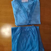 Pigiama uomo giacca pantalone in acrilico, a righe