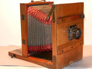 MACCHINA FOTOGRAFICA A SOFFIETTO IN LEGNO