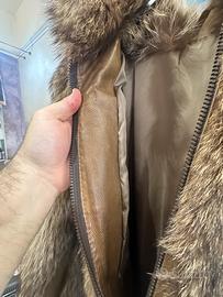 Pelliccia vera di marmotta e pelle di pitone