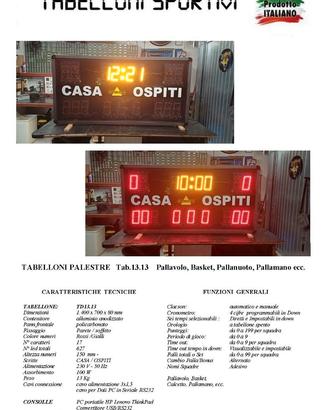 Tabellone segnapunti palestra