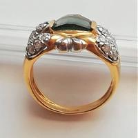 Anello oro giallo e bianco 750 (18K)