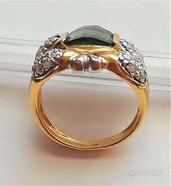 Anello oro giallo e bianco 750 (18K)