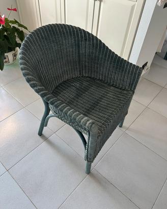 Set poltrona,comodini(2x),tavolino legno/midollino