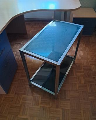  carrello in acciaio con ruote 