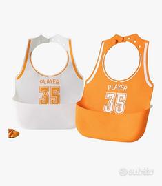 Set 2 Bavaglini in Silicone a Forma di Maglia da B