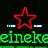 Insegna luminosa birra heineken vintage