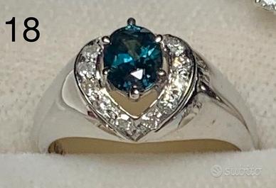 Antico gioiello oro 18 kt con zaff e brill. - N18