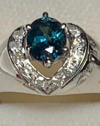 Antico gioiello oro 18 kt con zaff e brill. - N18