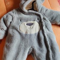 Tuta invernale intera neonato 1/3 mesi