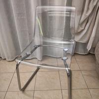 4 sedie IKEA TOBIAS trasparenti