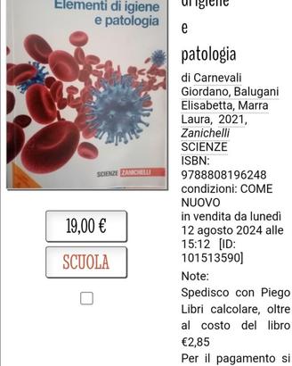 Libro di igiene e patologia